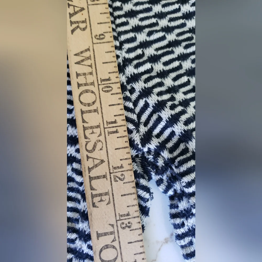 Zara Navy & White Printed Two-Piece Pantsuit